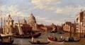 Canal Giovanni Antonio View Of The Grand Canal And Santa Maria Della Salute With Boats And Figure Venetian Venice Canaletto